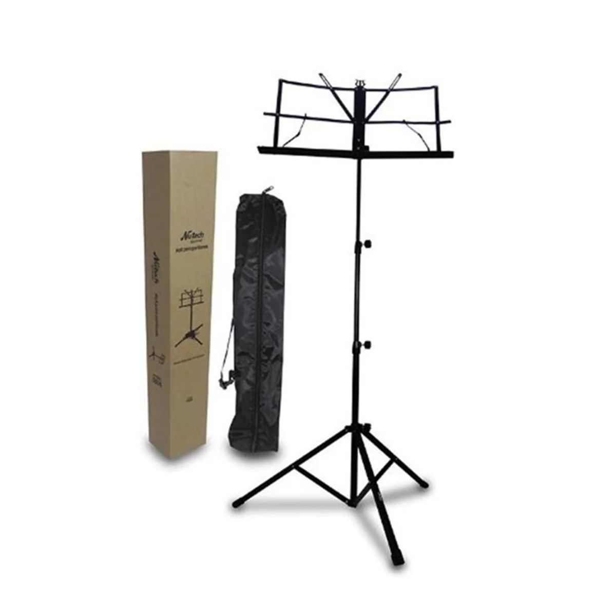 CARVERPRO - Atril de Partitura Plagable Negro Carver Pro con Funda PB-F3