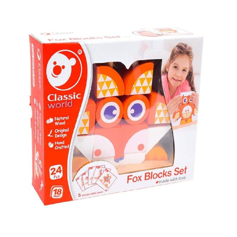 CLASSIC WORLD - Bloque de zorro para niños de 24 piezas PB-B2-