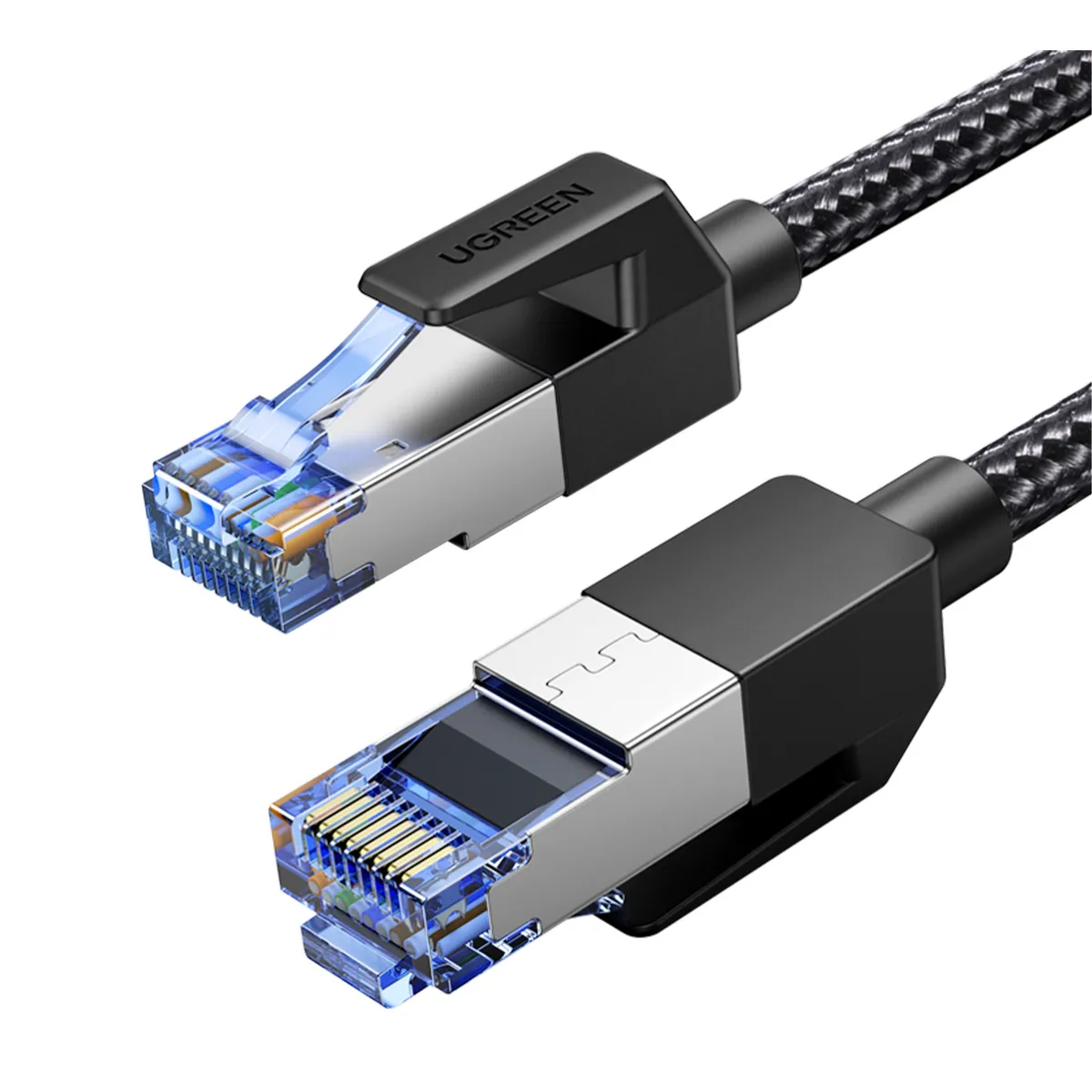 UGREEN - Cable de Red CAT8 FFTP de 10 Metros 40Gbps Trenzado Negro UGREEN NW153