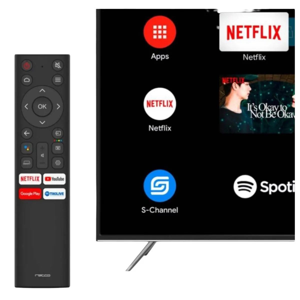 GENERICO - CONTROL REMOTO POLAROID ANDROID TV NETFLIX YOUTUBE GENERICO