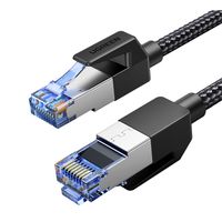 Cable de Red CAT8 FFTP de 2 Metros 40Gbps Trenzado Negro NW153