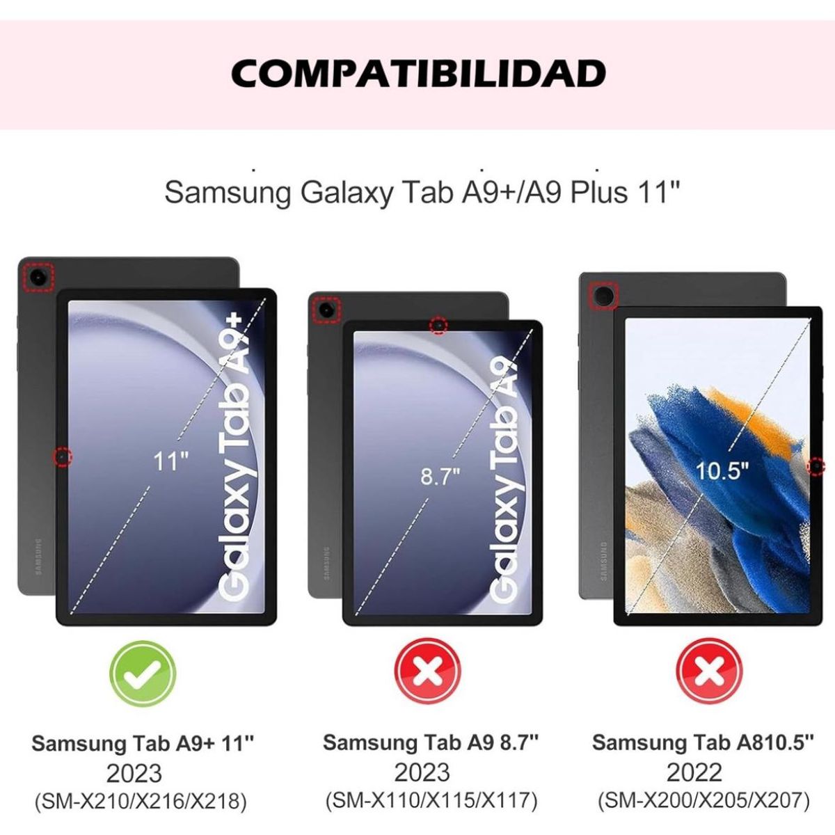 GENERICO - Funda Para Samsung Galaxy Tab A9 Plus 11 + Teclado Español Ñ