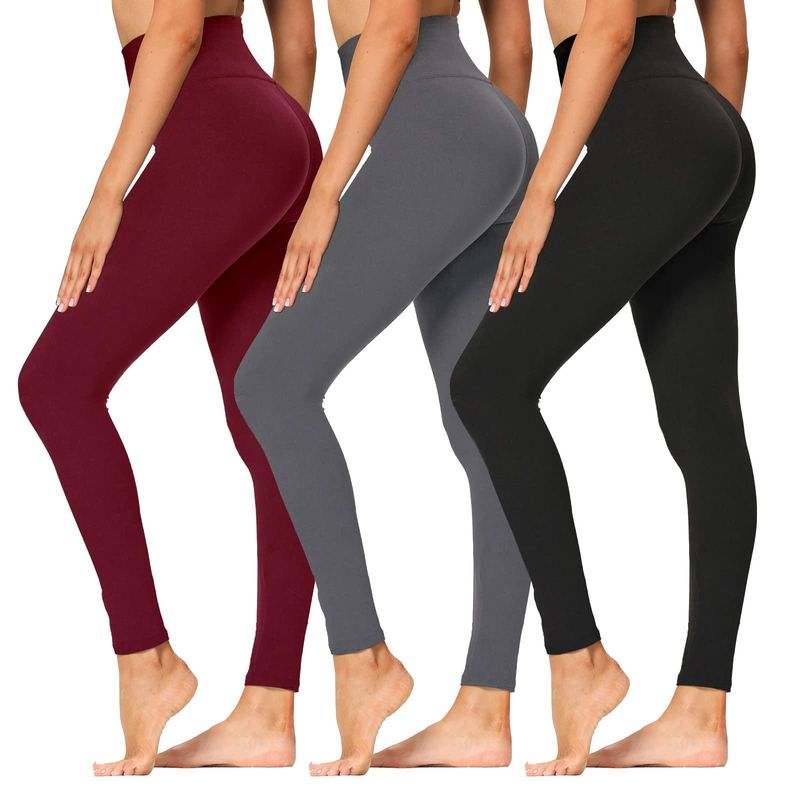 EVERSO - Pack 3 Calzas Leggings Deportiva Sin Costura Push Up Sutridos
