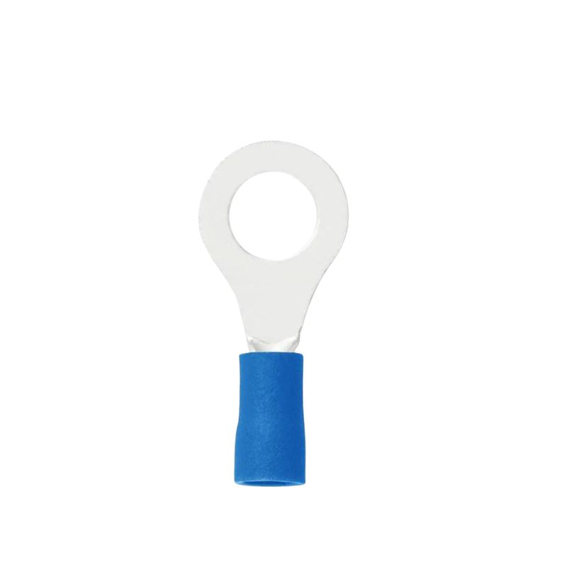 GENERICO - Terminal Ojo Aislado 16-14 AWG Azul M8  100un