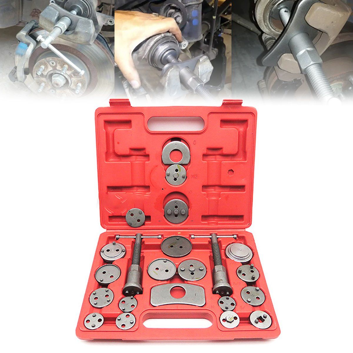 EDWINAYY - Kit Comprimir Piston Caliper Frenos 22 Piezas Universal