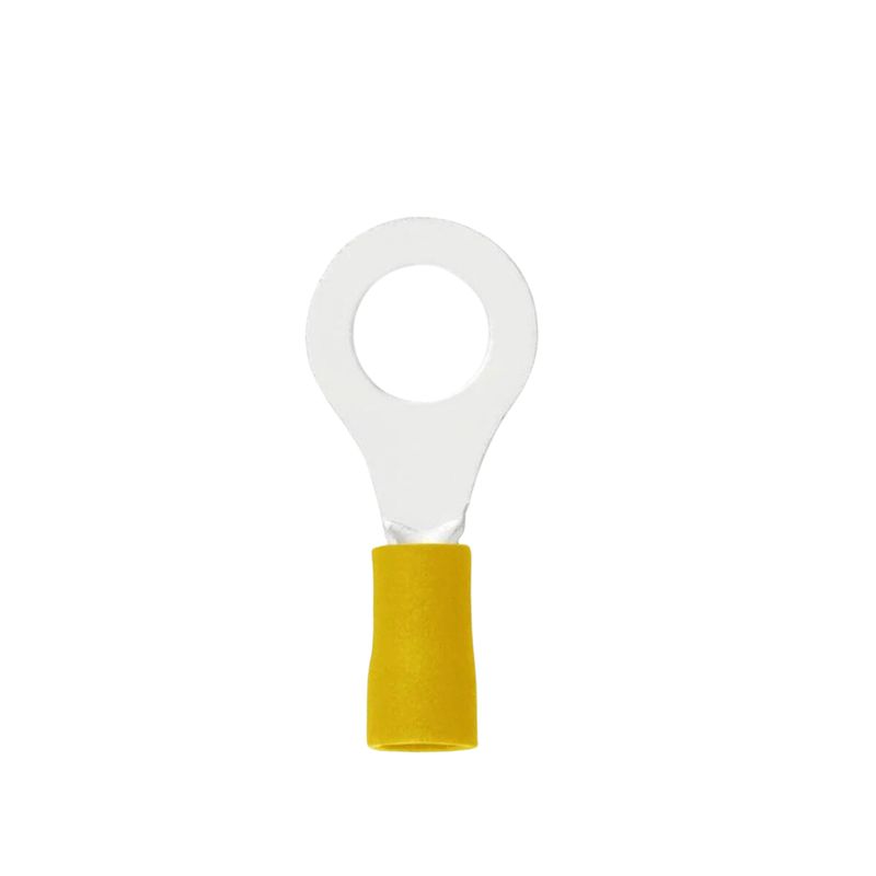 GENERICO - Terminal Ojo Aislado 12-10 AWG Amarillo M8 100un