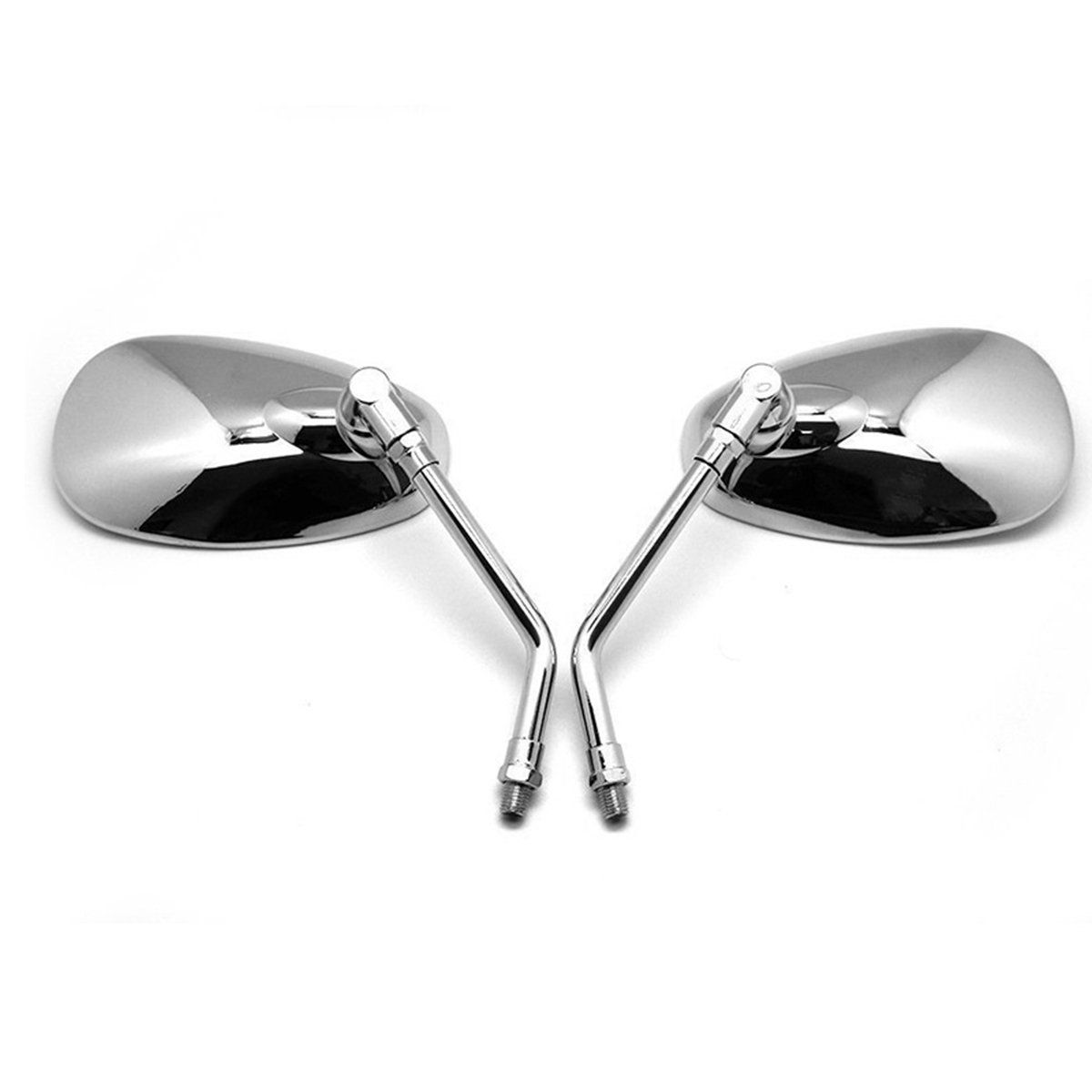 EDWINAYY - Espejos Retrovisores Cromados Ovalados Para Motos