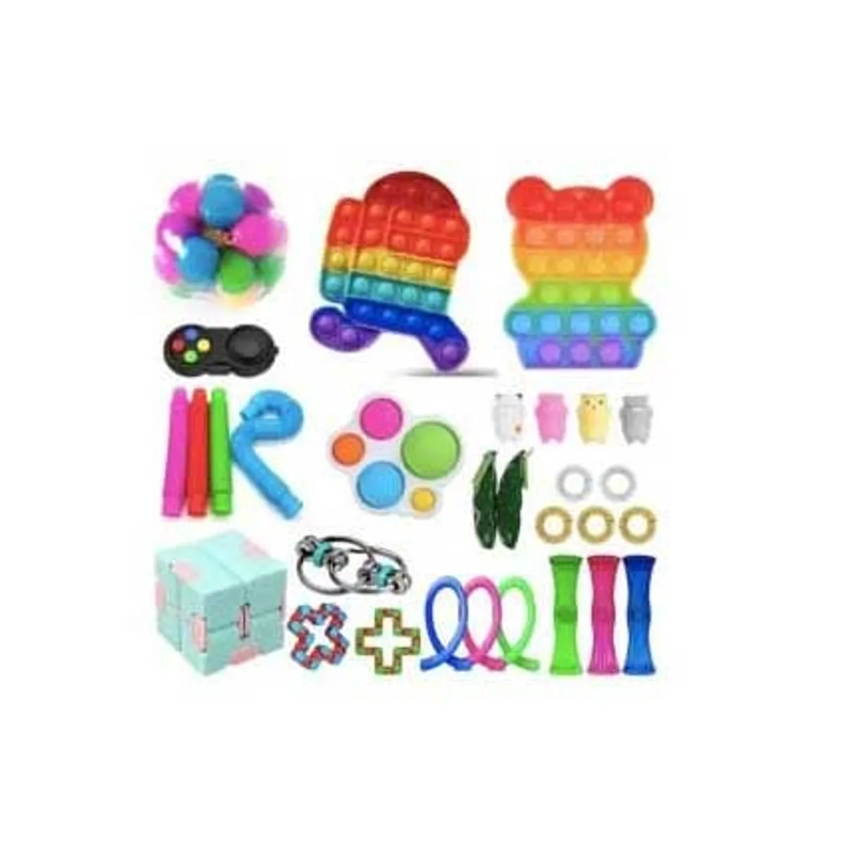 MUNDO MAGIA - Set 26 Piezas Fidget Cube Juguete Sensorial Anti Estrés