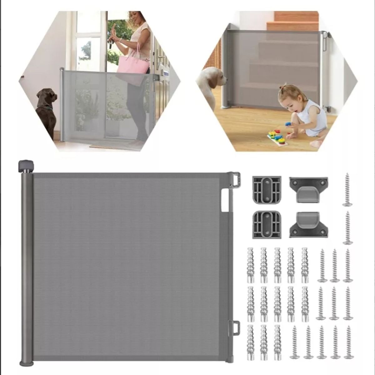 U BUY - Reja Seguridad Escalera Puerta Para Bebe Mascotas 140cm86cm