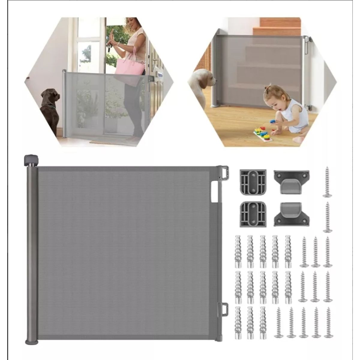 U BUY - Reja Seguridad Escalera Puerta Para Bebe Mascotas 140cm86cm