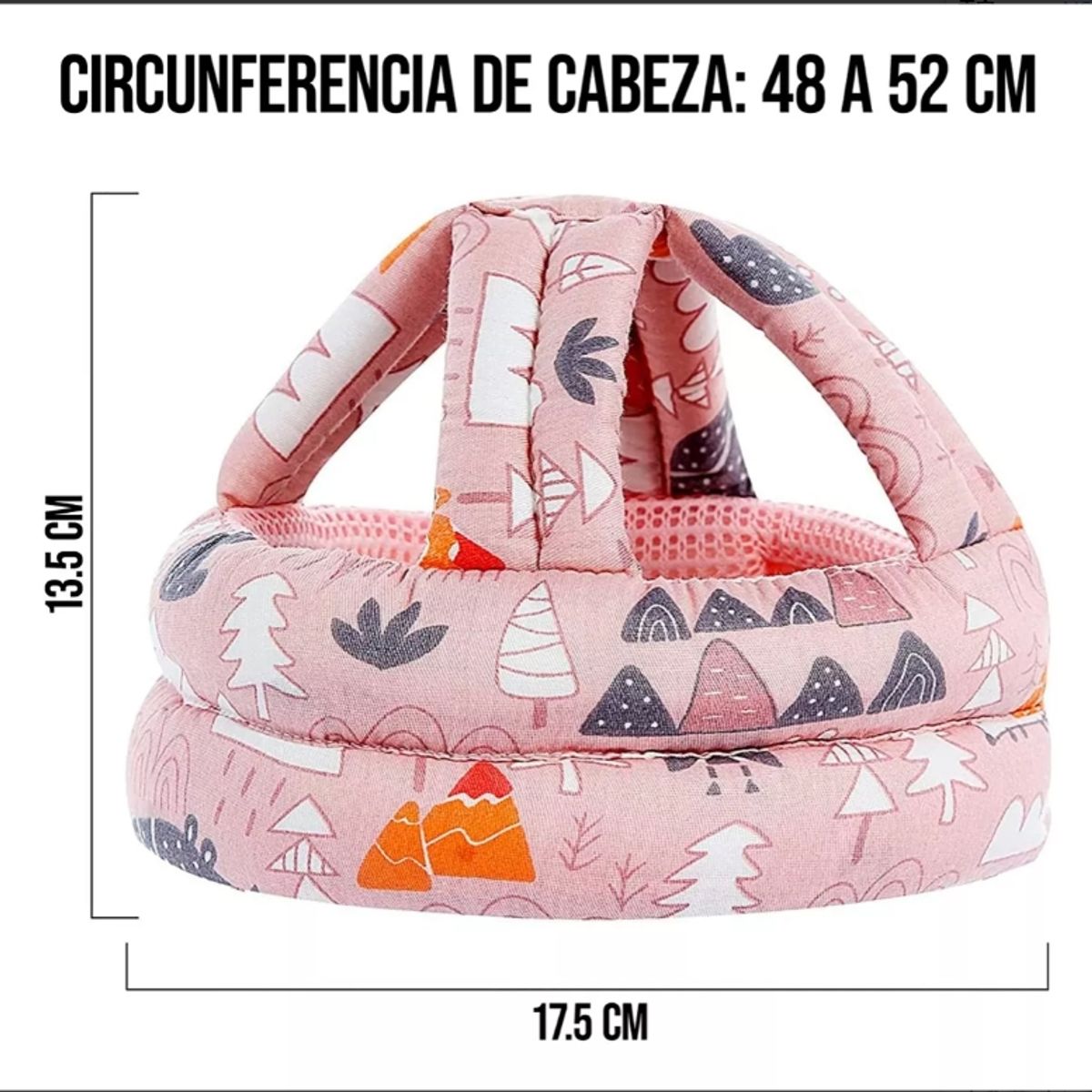 U BUY - Casco Gorro Protector Cabeza Acolchado Anti Golpes Para Bebé ROSADO