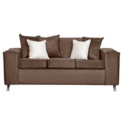 Imagen 2 del producto SOFA ROSES 3 CUERPOS CAFE FELPA