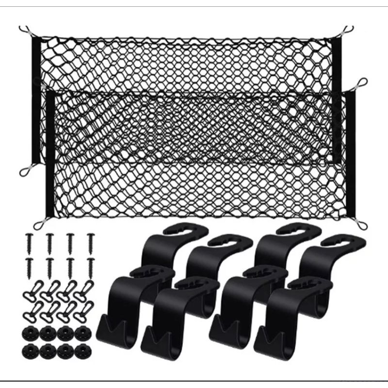 U BUY - 2pcs Soporte De Malla Elástica De Para Maletero De Coche
