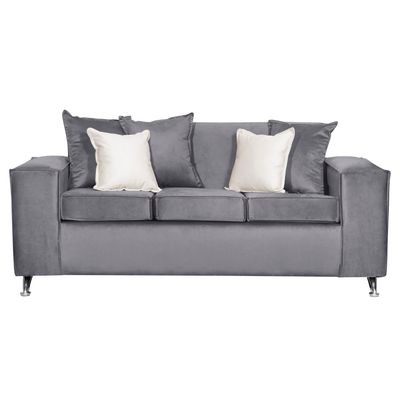 Imagen 2 del producto SOFA ROSES 3 CUERPOS GRIS FELPA