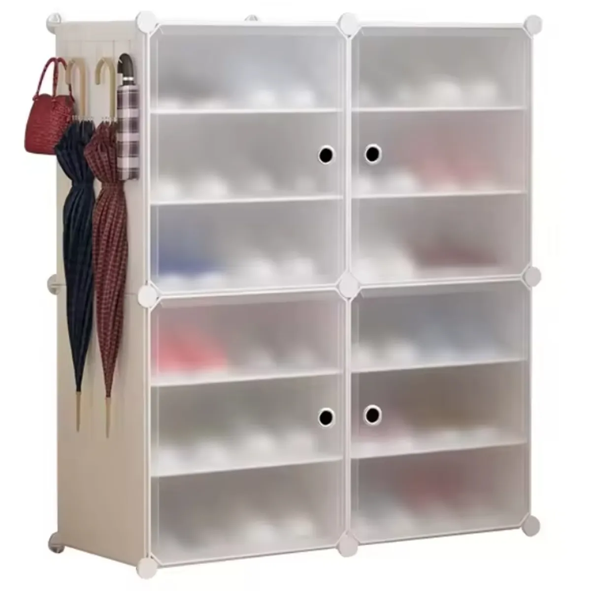 U BUY - Zapatero 2 Columnas 6 Capas 4 Puertas