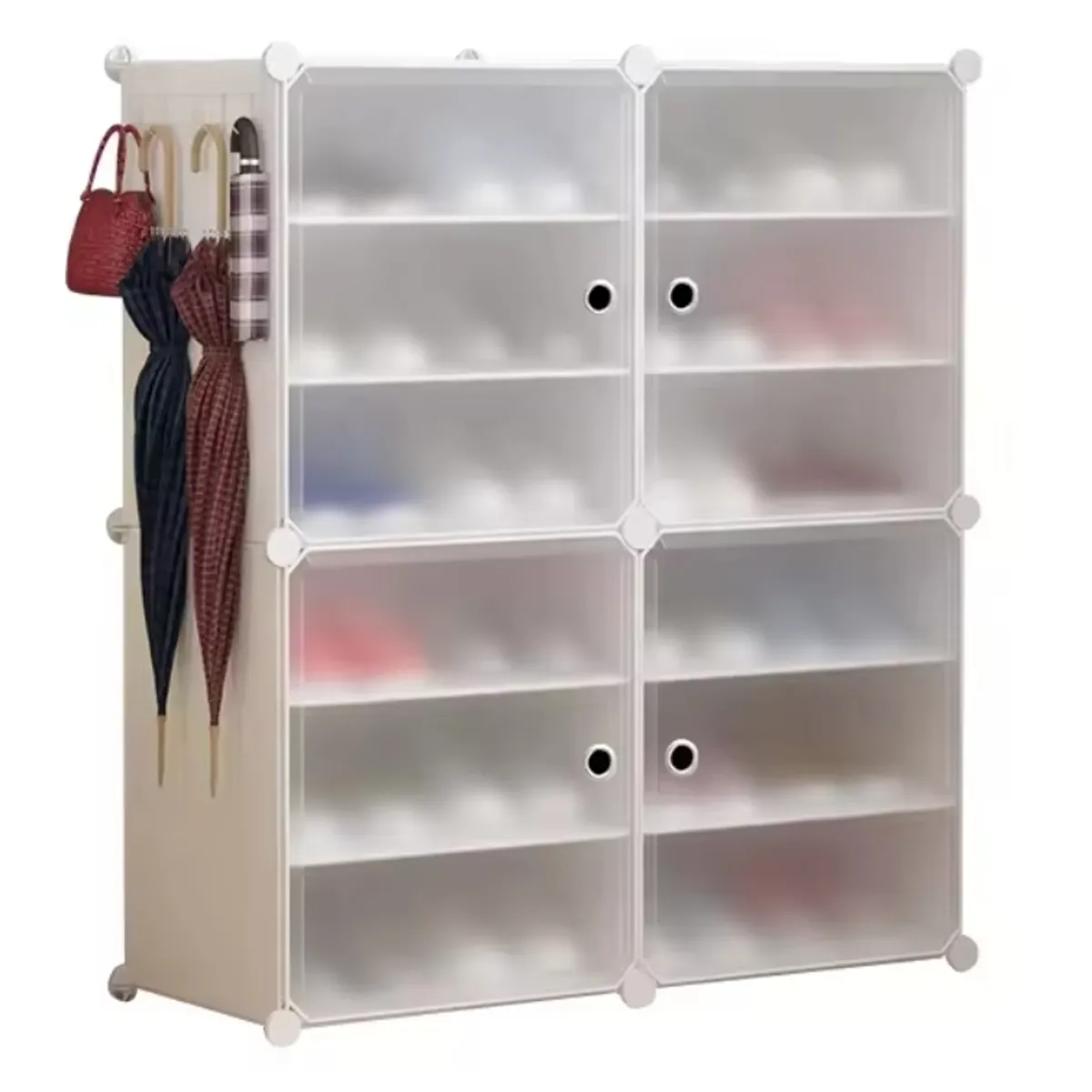 U BUY - Zapatero 2 Columnas 6 Capas 4 Puertas