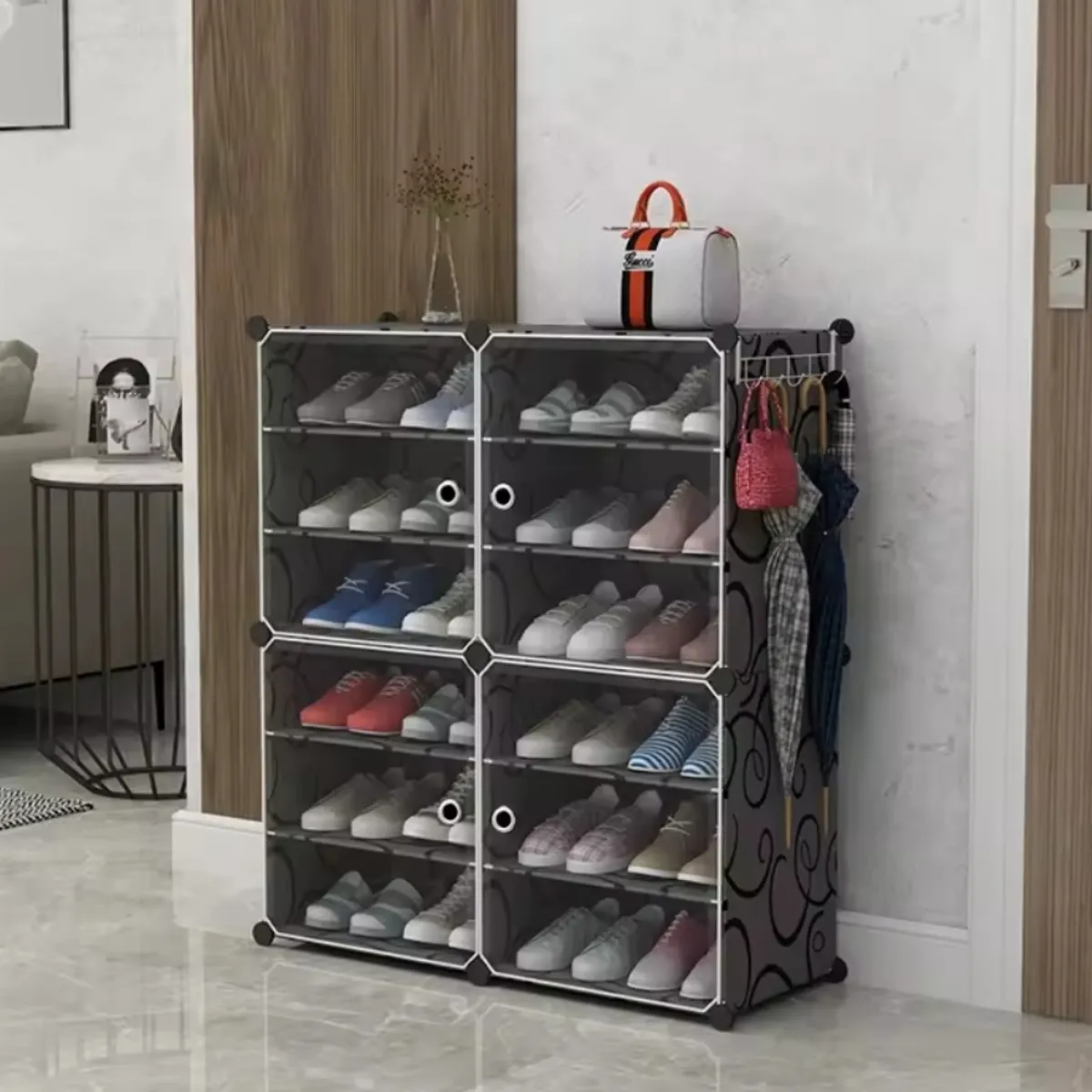 U BUY - Zapatero 2 Columnas 6 Capas 4 Puertas