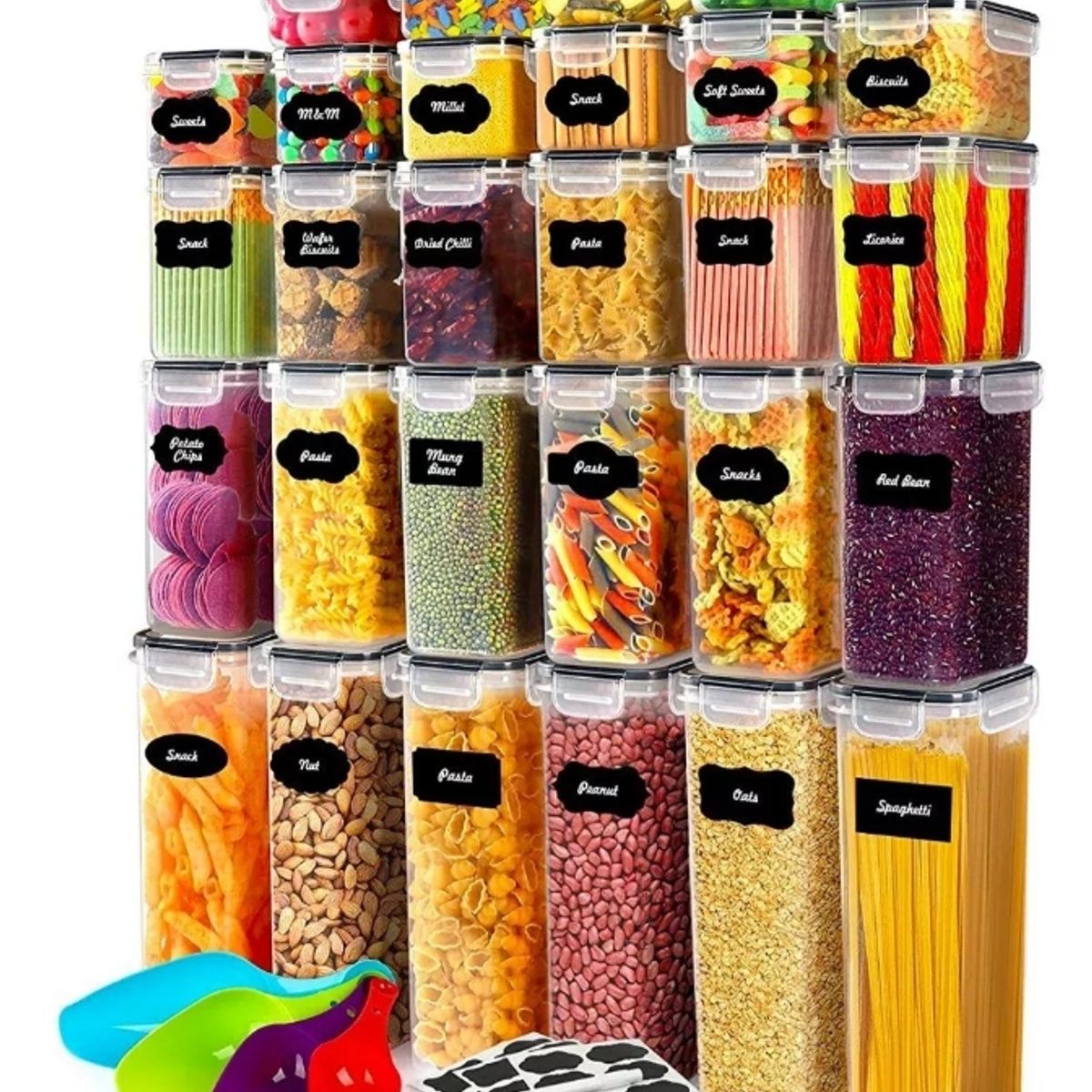 U BUY - Juego De 28 Recipientes Herméticos Almacenamiento Contenedor