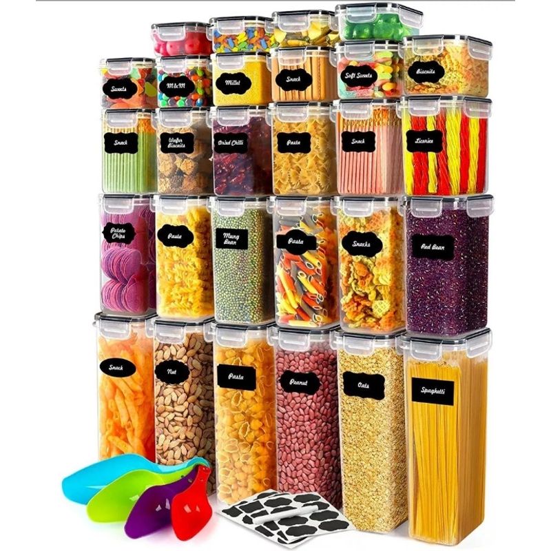 U BUY - Juego De 28 Recipientes Herméticos Almacenamiento Contenedor