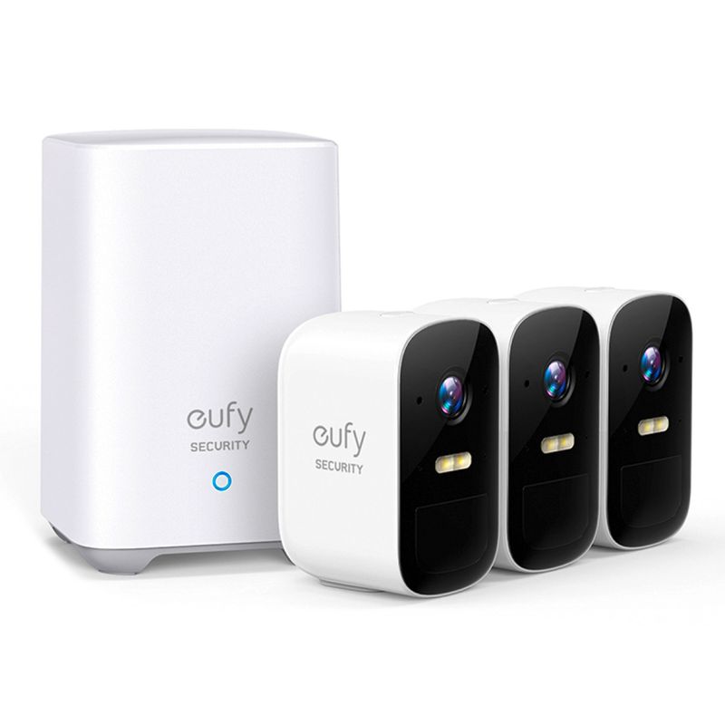 EUFY - Cámara Seguridad Eufy Kit 3 Cámaras + Hub