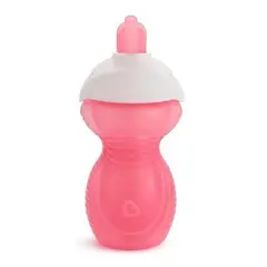 MUNCHKIN - Vaso Antiderrame Click Lock Flip Straw Cup Rosado