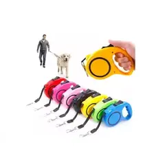 GENERICO - CORREA 5 METROS RETRÁCTIL PARA MASCOTAS - ROJO