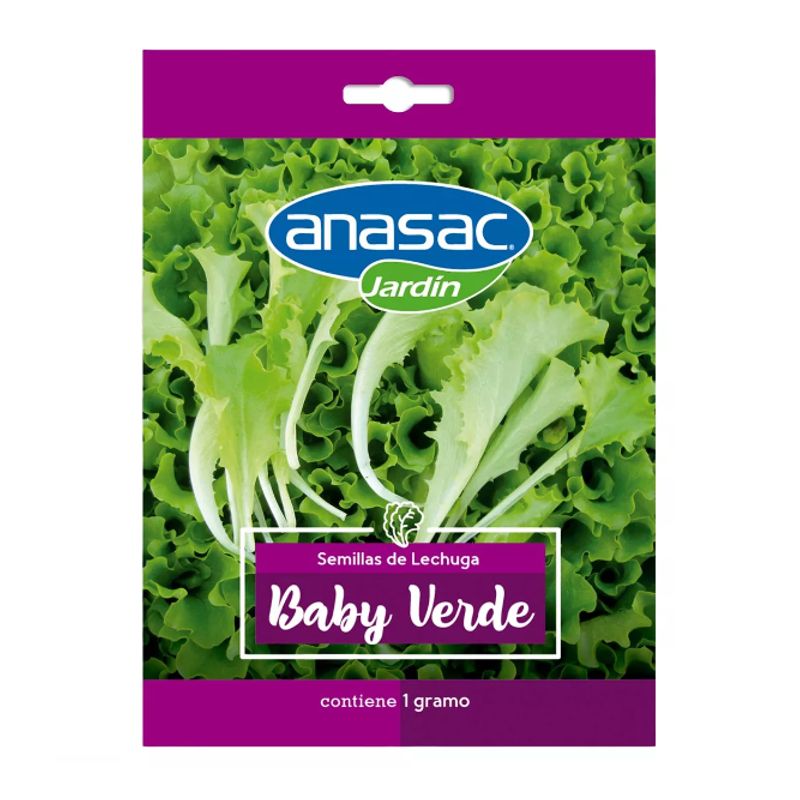 ANASAC - Semilla Lechuga Baby Verde 1 Gr Anasac