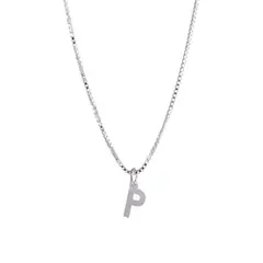 MABELITA - Cadena De Plata Mujer Con Inicial P