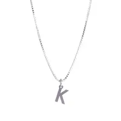 MABELITA - Cadena De Plata Mujer Con Inicial K