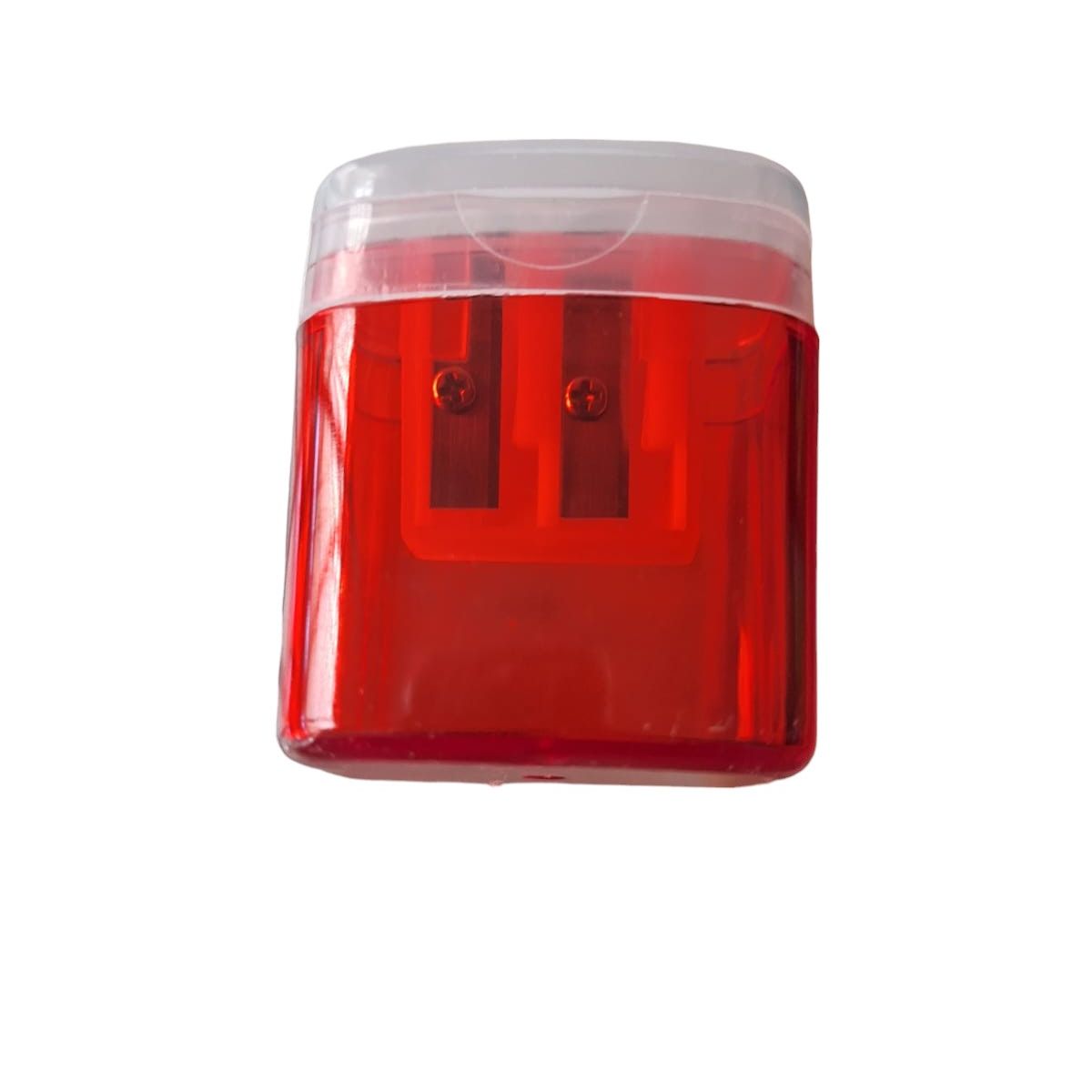GENERICO - Sacapuntas Doble Con Deposito Rojo Unidad