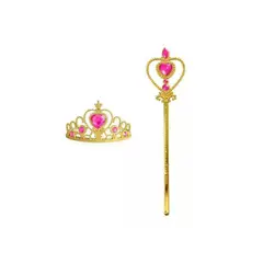 GENERICO - Disfraz De Ana Frozen Tutu Corona Varita Y Trenza