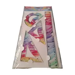 GENERICO - Set 4 Reglas Flexibles Pvc 1 Set