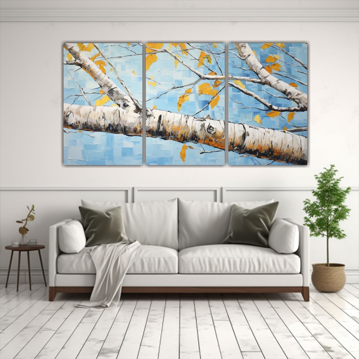 GENERICO - Pintura Abstracta De Abedul Con Composición Equilibrada, Es 240x120cm