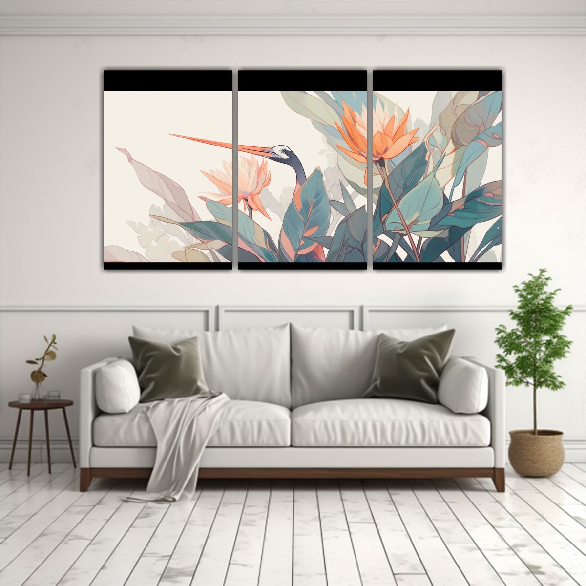 GENERICO - Artes De Pared Creativa: Flores De Paraíso En Colores Apaga 240x120cm