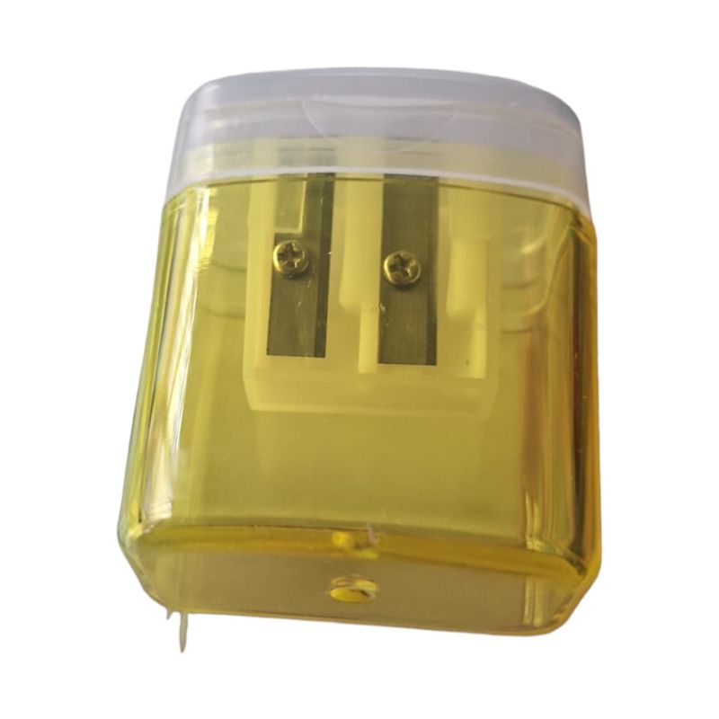 GENERICO - Sacapuntas Doble Con Deposito Amarillo Unidad