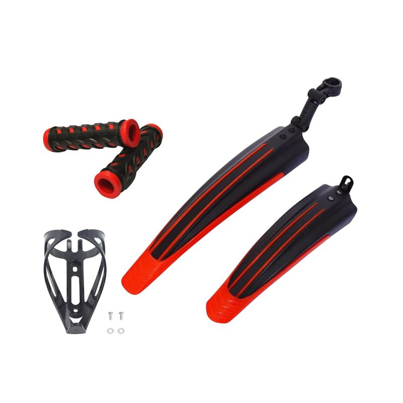 GENERICO - Pack Cicletero Tapabarro Puños Y Portavaso Bicicleta