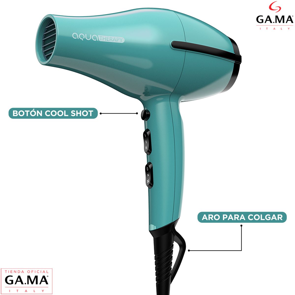 GAMA - Secador Gama Tempo Compact Aqua Therapy