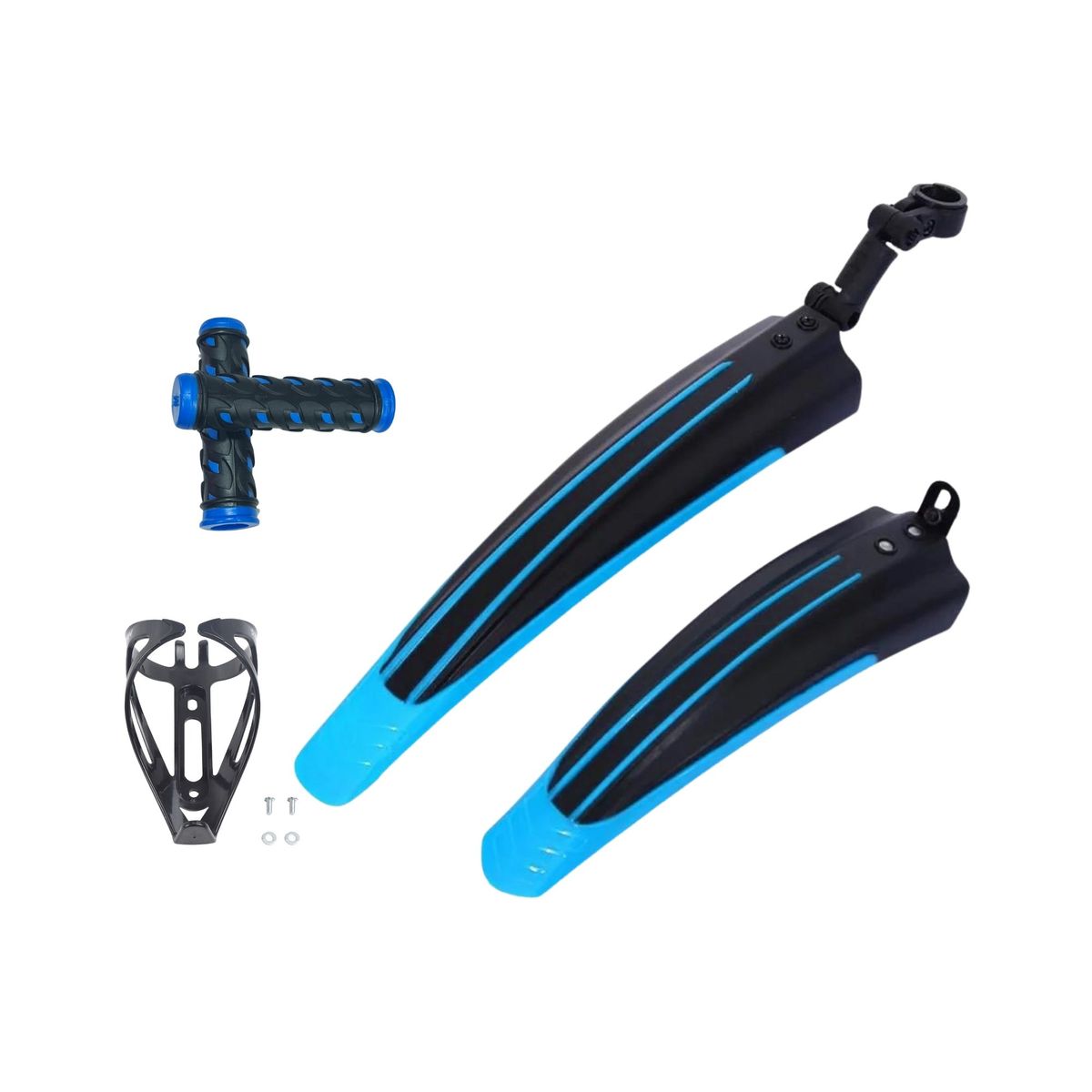 GENERICO - Pack Cicletero Tapabarro Puños Y Portavaso Bicicleta