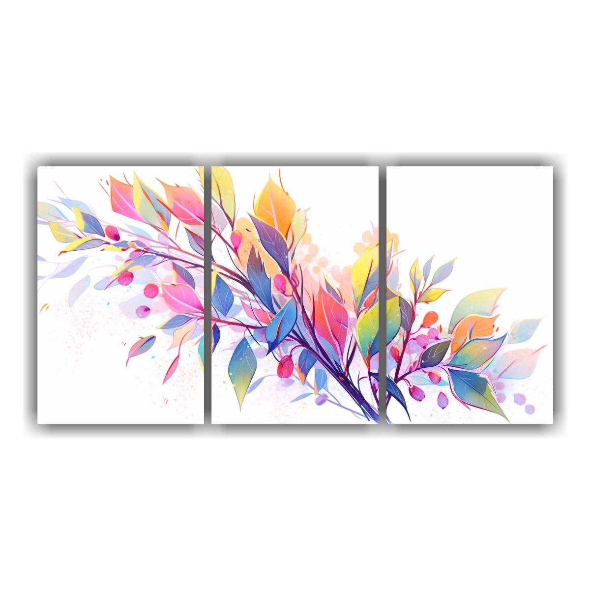 GENERICO - Pinturas Minimalismo Con Un Eucalipto En Colores Del Arcoír 240x120cm