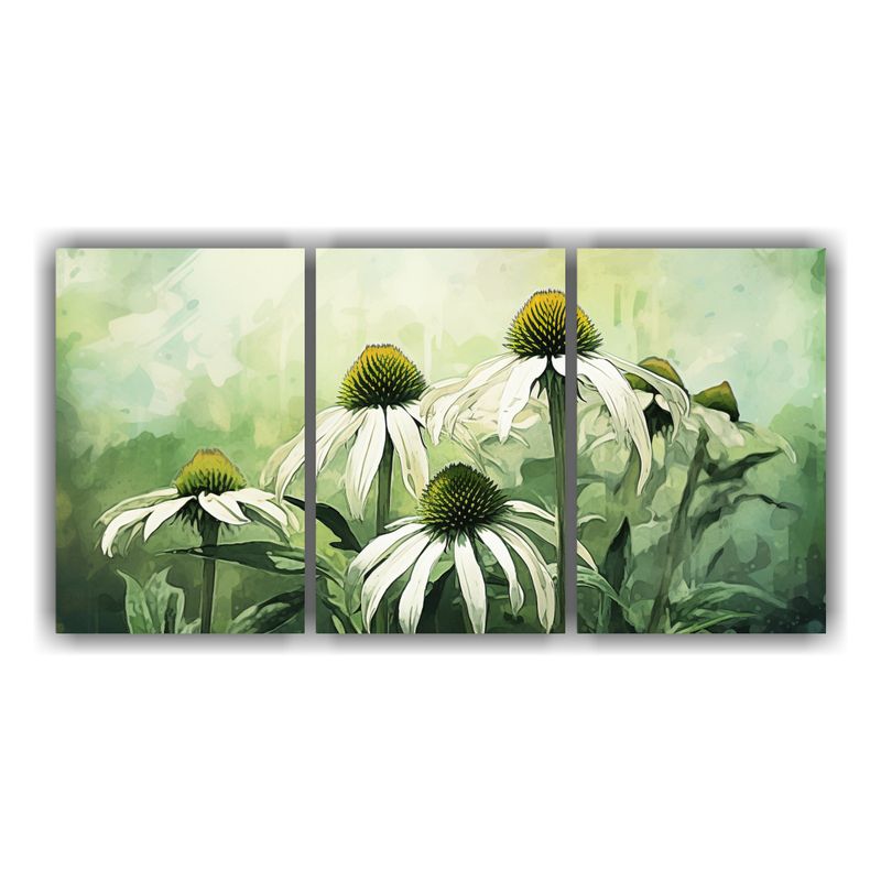GENERICO - Pinturas Abstractas Exclusivas De Tres Composiciones Flores  240x120cm