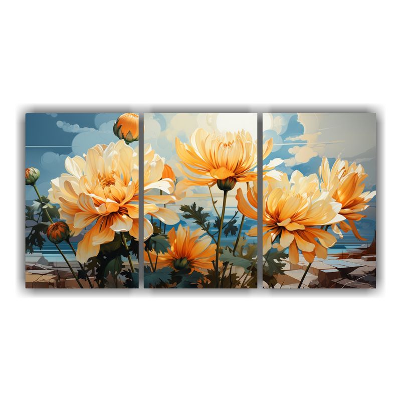 GENERICO - Pinturas Decorativas De Arte Callejero Con Tema De Flores De 240x120cm