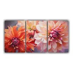 GENERICO - Pintura Abstracta Expresiva De Flores De Dalias En Estilo De 240x120cm