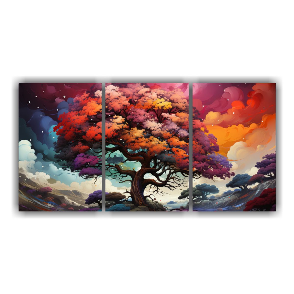 GENERICO - Cuadros Vanguardia Mágico Árbol De Ciprés En Colores Del  240x120cm