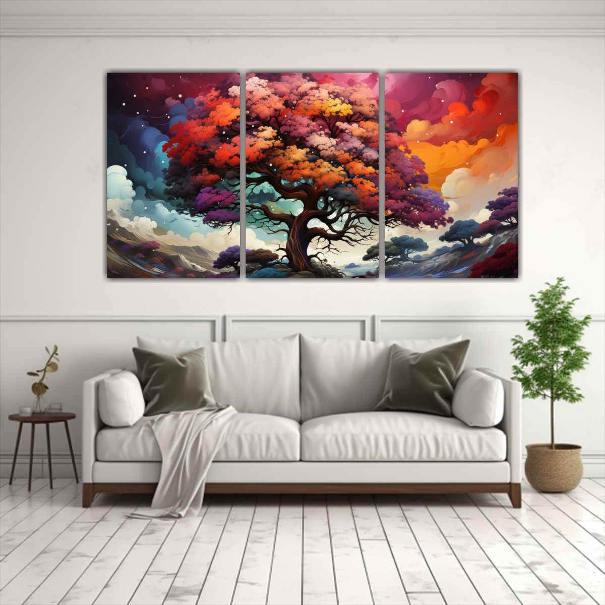 GENERICO - Cuadros Vanguardia Mágico Árbol De Ciprés En Colores Del  240x120cm