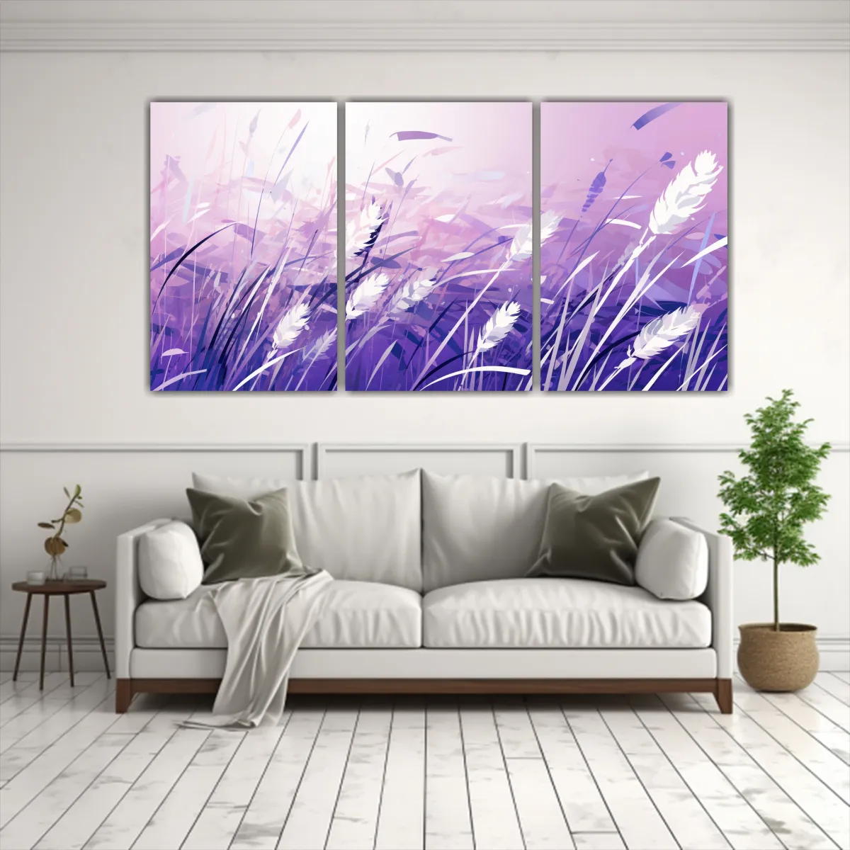 GENERICO - Conjunto De 3 Cuadros Creativos De Adorable Pasto De Espada 240x120cm