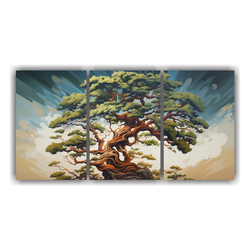 GENERICO - Pintura Abstracta Vida De Un árbol De Cedro Estilo óleo De 240x120cm