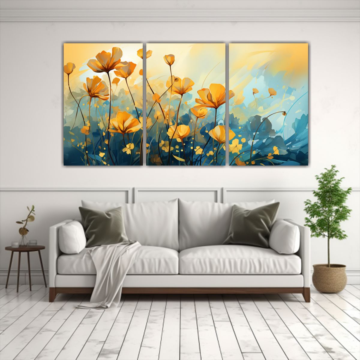 GENERICO - Pinturas Decorativas Vintage Con Tréboles Y Hierbas En Colo 240x120cm