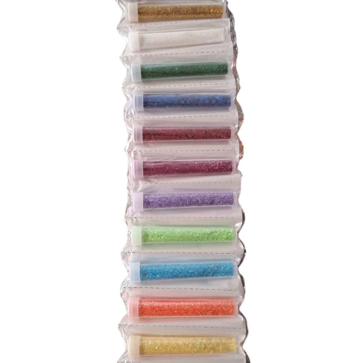 GENERICO - Hermosos Tubos Glitter Escarcha 12 Unidades 1 Set