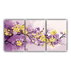 GENERICO - Pinturas Decorativas Con Tonos De Lienzo Tres En Un Ambiente 240x120cm