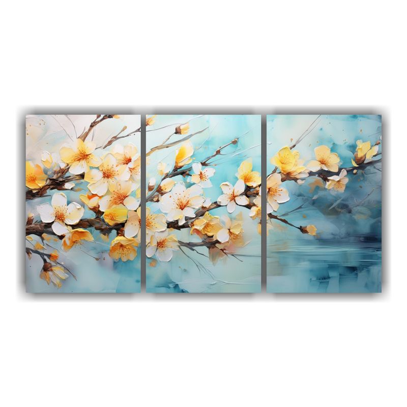 GENERICO - Conjunto De 3 Lienzos De Tela Con Formación Vanguardia De C 240x120cm